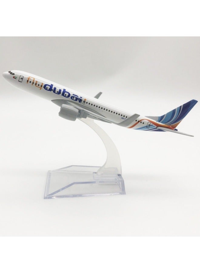 16cm Alloy Airplane Tabletop Display Model 1:400 Scale Dubai B737 Airplane Model Ornaments Toy Furniture Decoration Collection Gifts - Image 5